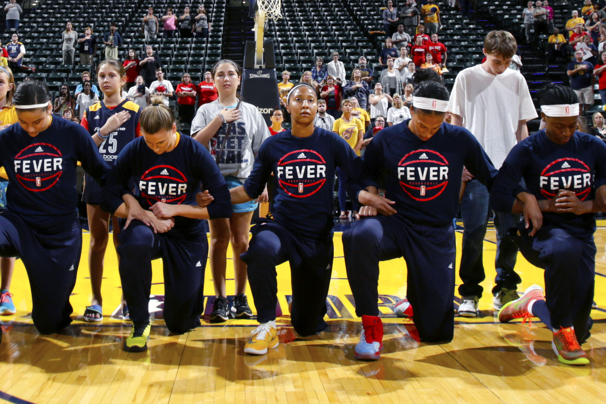 Among the bold first followers: the entire Indiana Fever, in the WNBA.